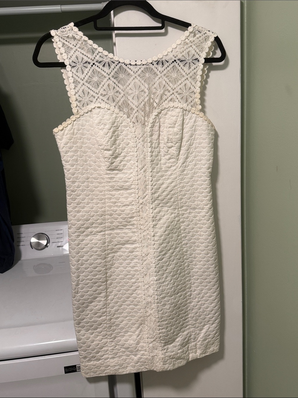 Lilly Pulitzer Ivory Lace-Panel Mini Dress
